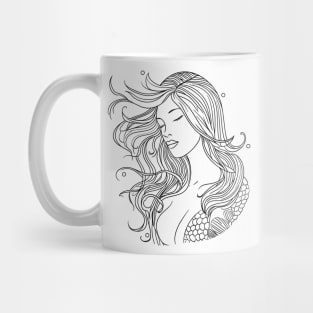 Dark mermaid lines Mug